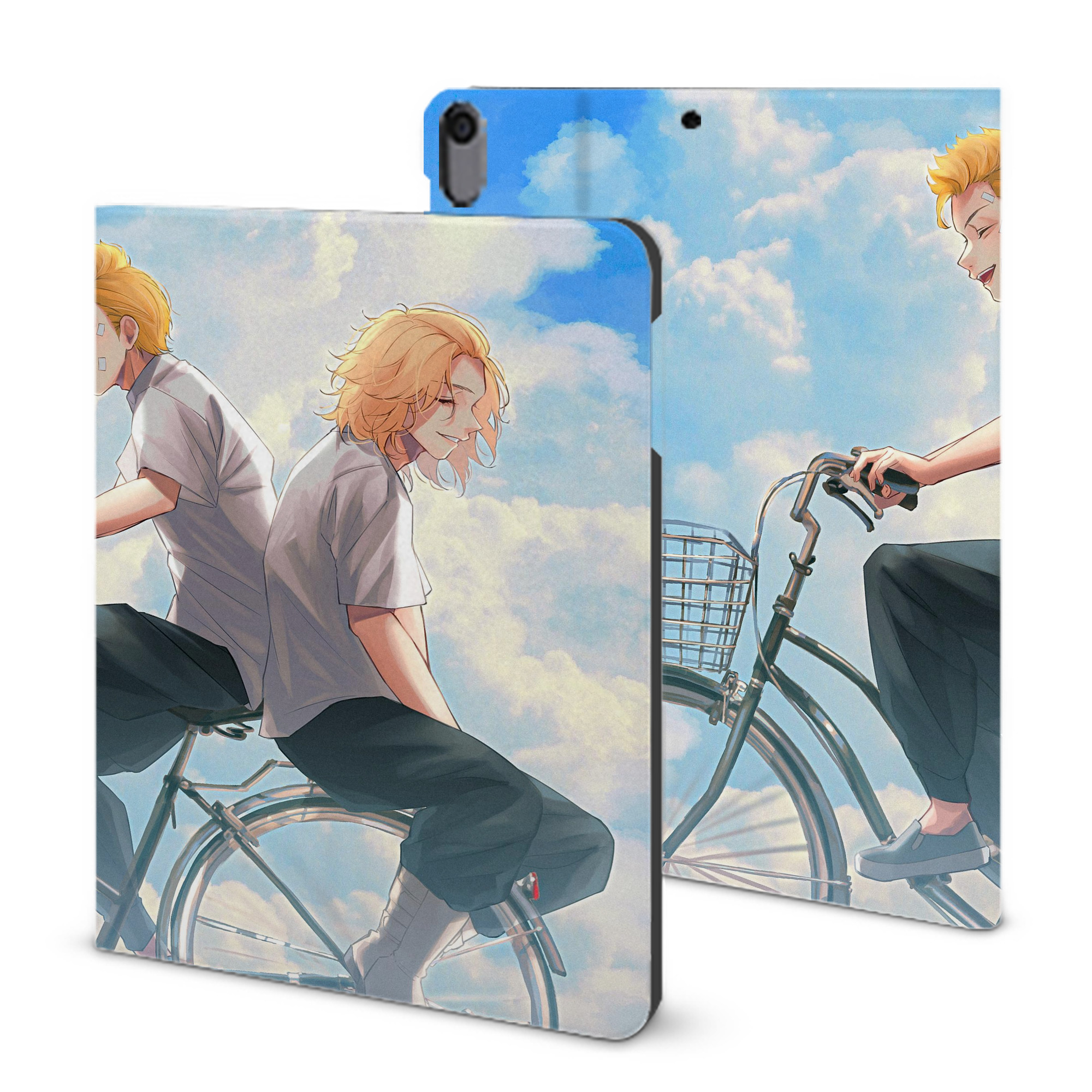 （画像用） 東京リベンジャーズ Tokyo Revengers IPad ケース ブック型 PUレザー TPU 耐衝撃 軽量 薄型 ペン収納なし 全面保護 IPad 各モデル対応